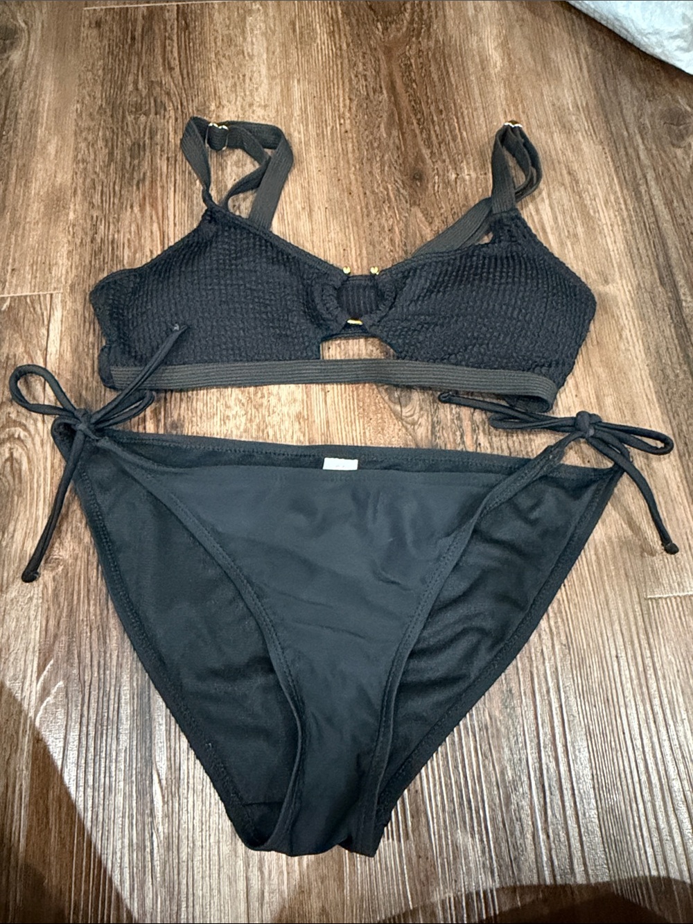 Women’s Black Tie-Side Bikini Set - Brand Unknown